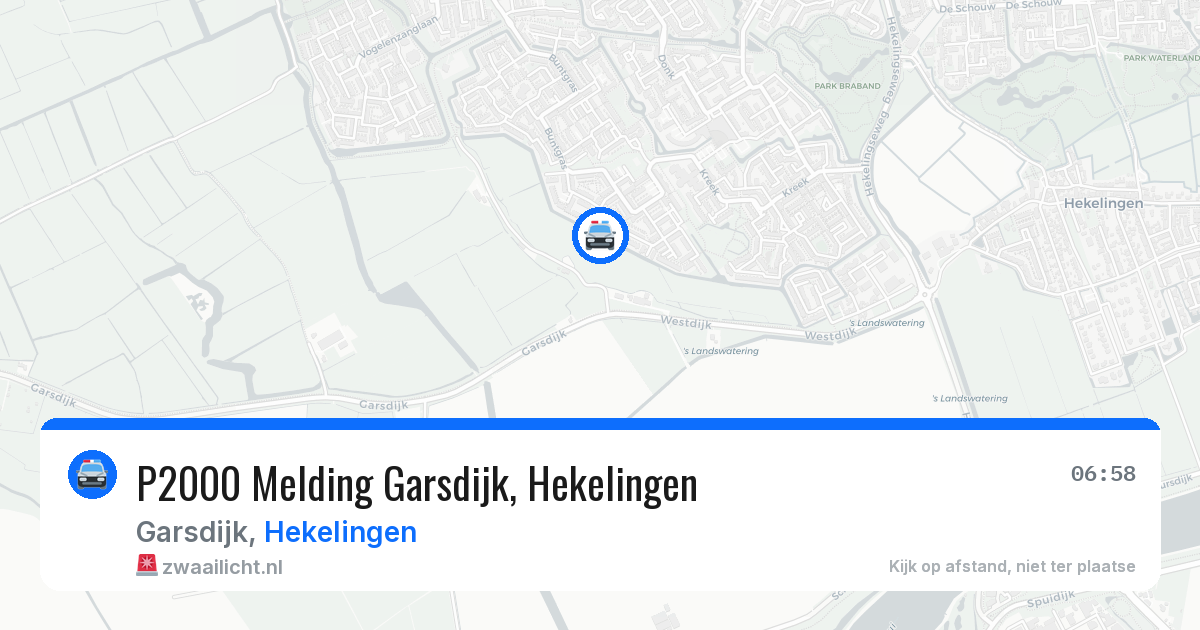 P2000 Melding Garsdijk, Hekelingen — 26 jun 2026