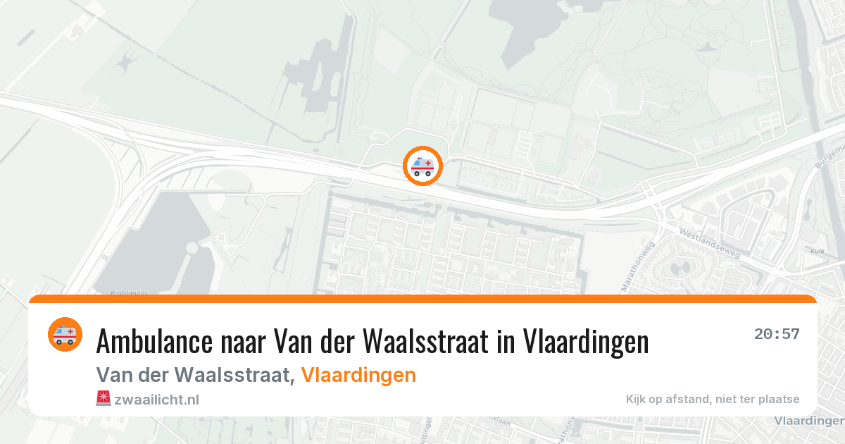 Ambulance naar Van der Waalsstraat in Vlaardingen — 12 mei 2026