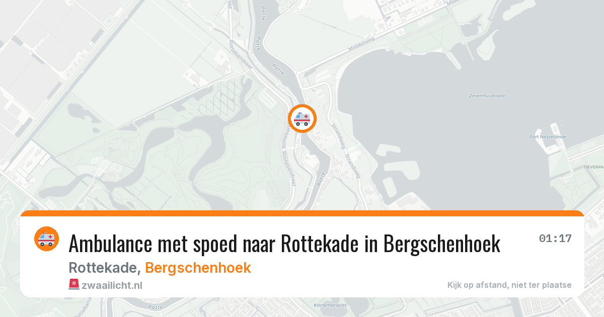 Ambulance met spoed naar Rottekade in Bergschenhoek — 5 aug 2026