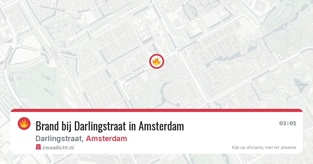 Brand bij Darlingstraat in Amsterdam — 27 apr 2026