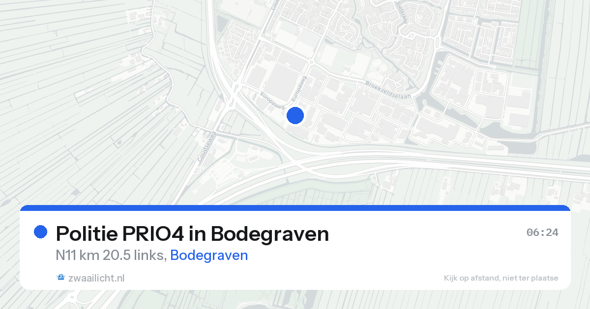 Politie PRIO4 in Bodegraven — 26 aug 2026 | 🚨 Zwaailicht.nl