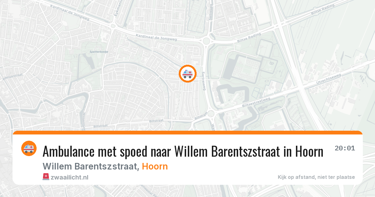 Ambulance met spoed naar Willem Barentszstraat in Hoorn — 1 jul 2026