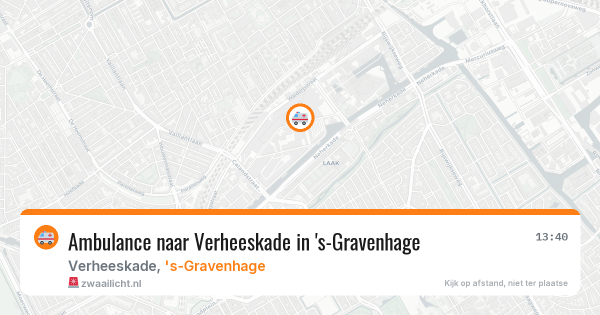 Ambulance naar Verheeskade in 's-Gravenhage — 26 apr 2026