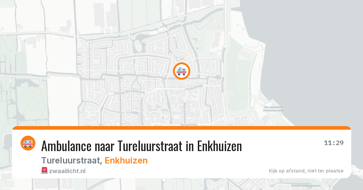 Ambulance naar Tureluurstraat in Enkhuizen — 21 jun 2026