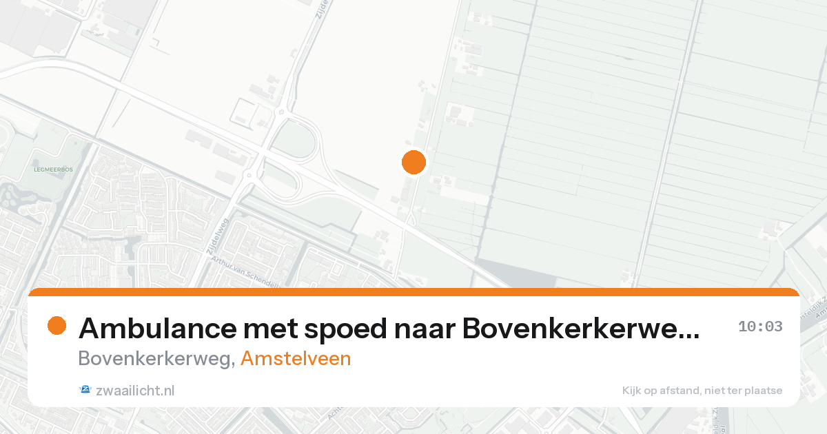 Ambulance met spoed naar Bovenkerkerweg in Amstelveen — 24 jul 2026