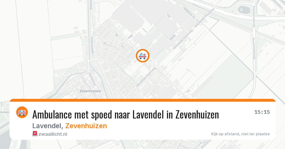 Ambulance met spoed naar Lavendel in Zevenhuizen — 13 aug 2026