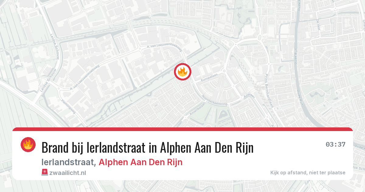 Brand bij Ierlandstraat in Alphen Aan Den Rijn — 30 jun 2026
