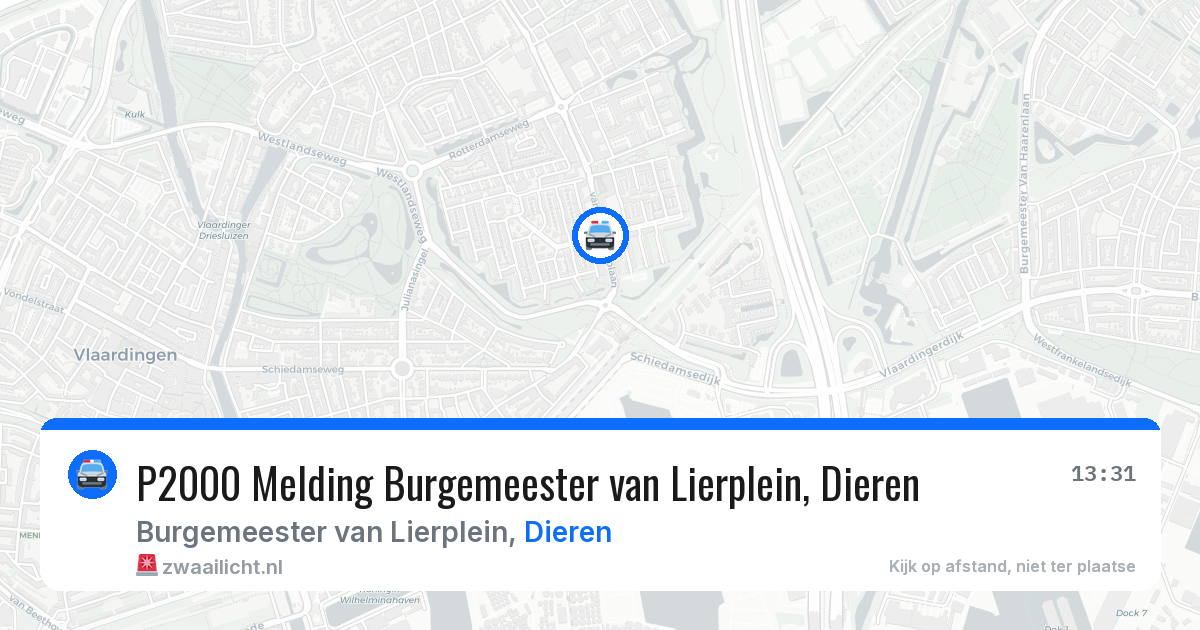 P2000 Melding Burgemeester van Lierplein, Dieren — 14 mrt 2026