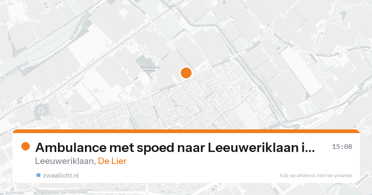 Ambulance met spoed naar Leeuweriklaan in De Lier — 15 aug 2026