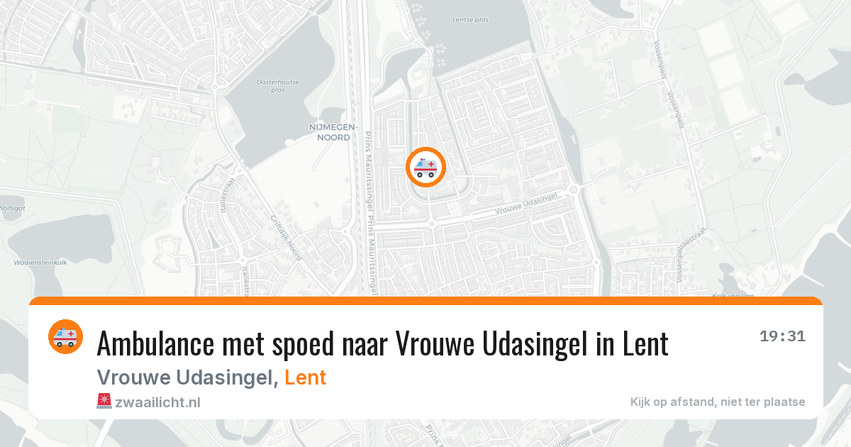 Ambulance met spoed naar Vrouwe Udasingel in Lent — 24 mei 2026