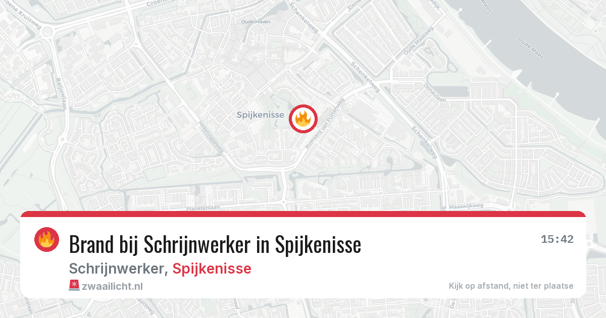 Brand bij Schrijnwerker in Spijkenisse — 7 jun 2026
