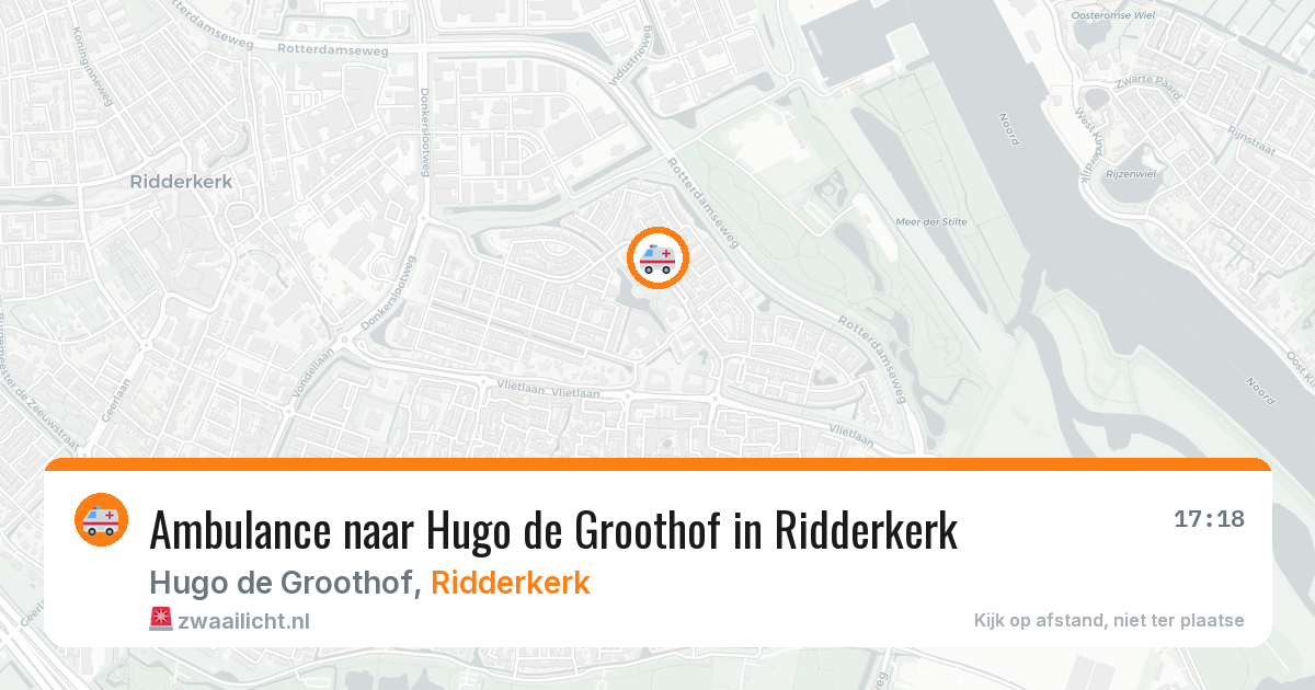 Ambulance naar Hugo de Groothof in Ridderkerk — 23 mei 2026