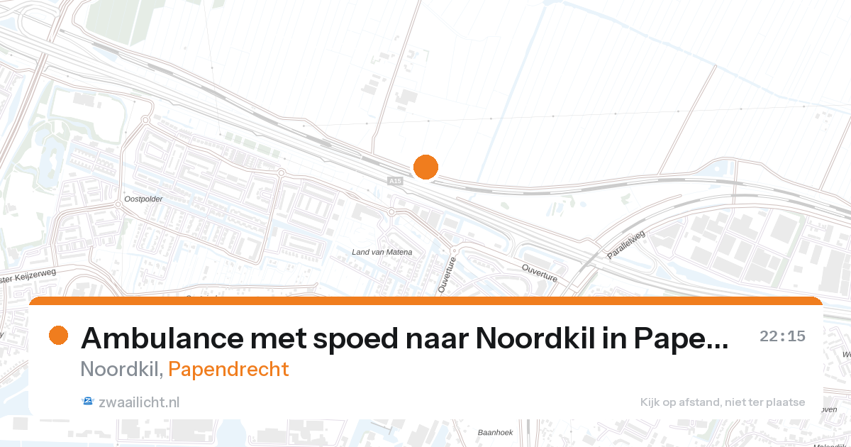 Ambulance met spoed naar Noordkil in Papendrecht — 31 jan 2026