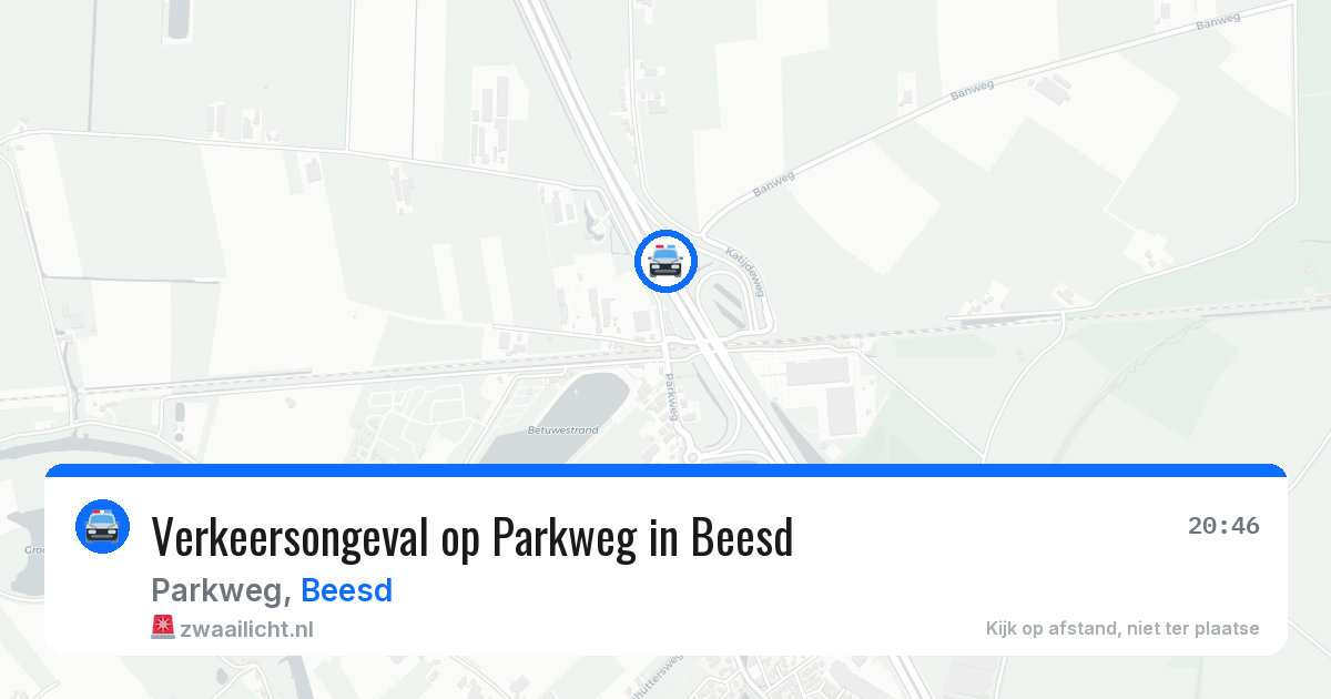 Verkeersongeval op Parkweg in Beesd — 19 jun 2026