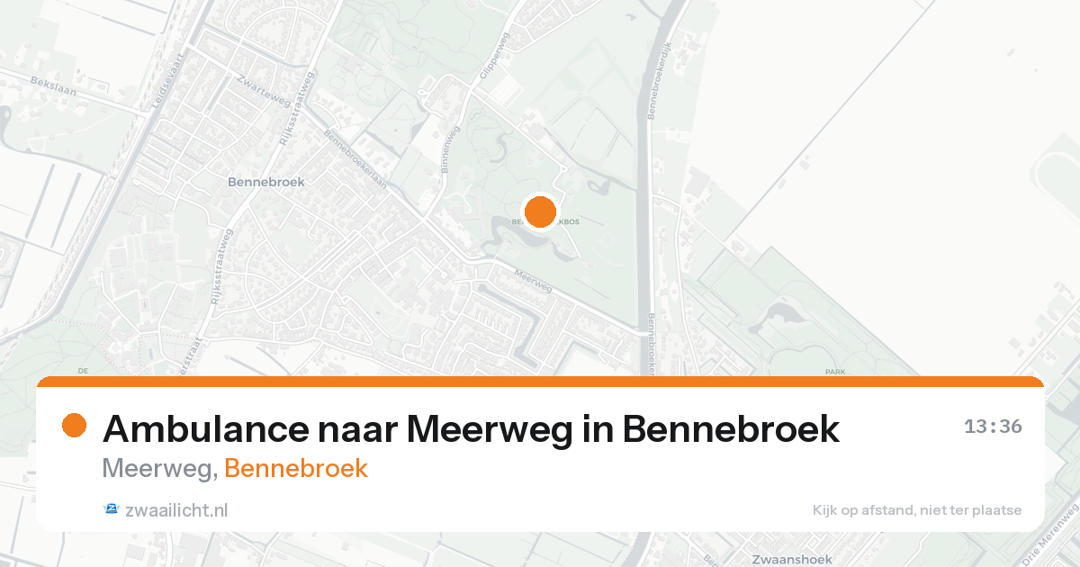 Ambulance naar Meerweg in Bennebroek — 25 mei 2026