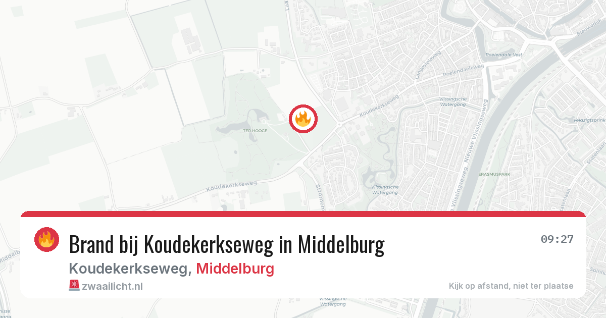 Brand bij Koudekerkseweg in Middelburg — 11 jul 2026