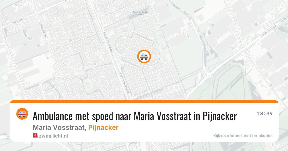 Ambulance met spoed naar Maria Vosstraat in Pijnacker — 13 jun 2026
