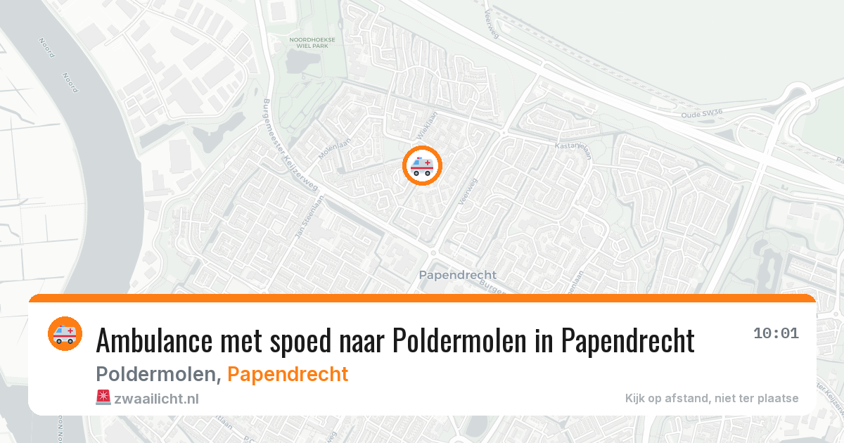 Ambulance met spoed naar Poldermolen in Papendrecht — 22 jan 2026