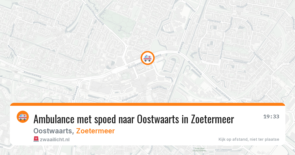 Ambulance met spoed naar Oostwaarts in Zoetermeer — 26 jun 2026
