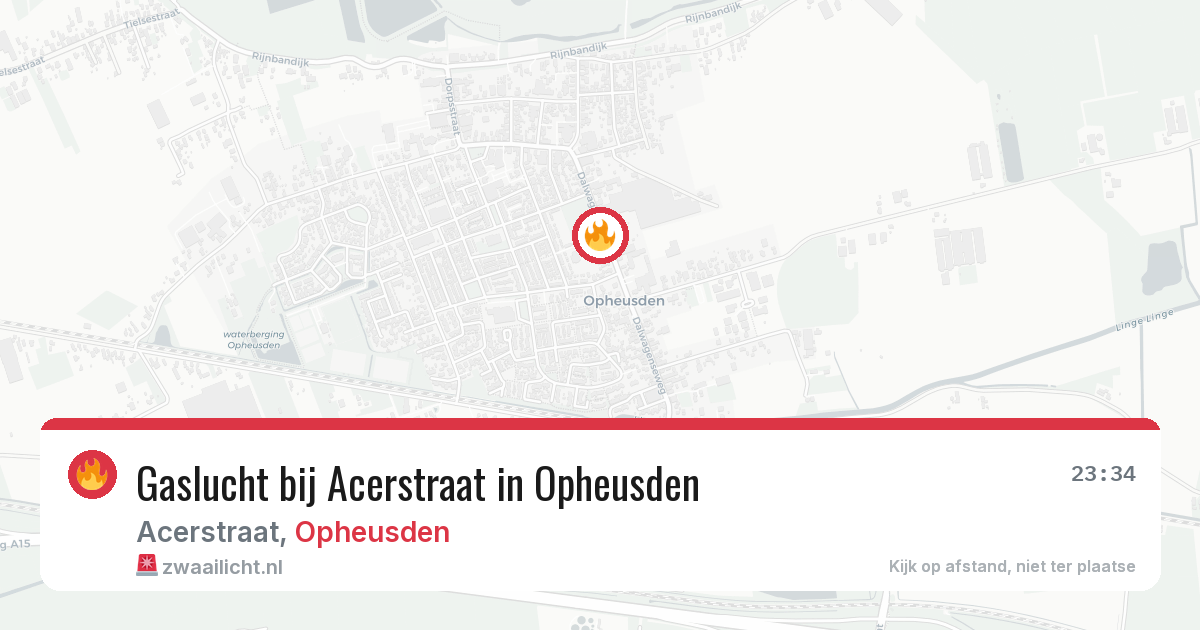 Gaslucht bij Acerstraat in Opheusden — 30 jun 2026