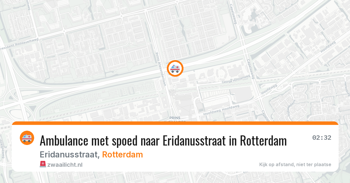 Ambulance met spoed naar Eridanusstraat in Rotterdam — 13 jun 2026