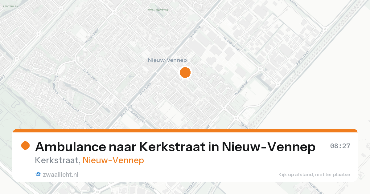 Ambulance naar Kerkstraat in Nieuw-Vennep — 21 aug 2026