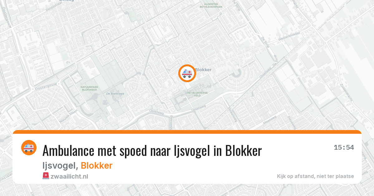 Ambulance met spoed naar Ijsvogel in Blokker — 18 feb 2026