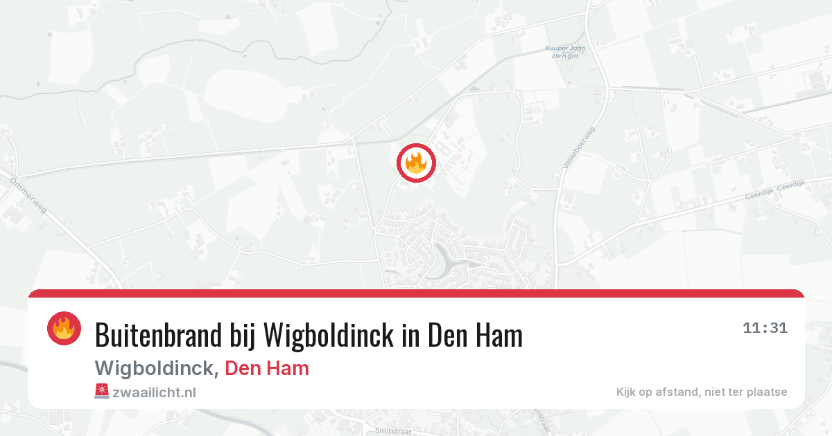 Buitenbrand bij Wigboldinck in Den Ham — 29 apr 2026