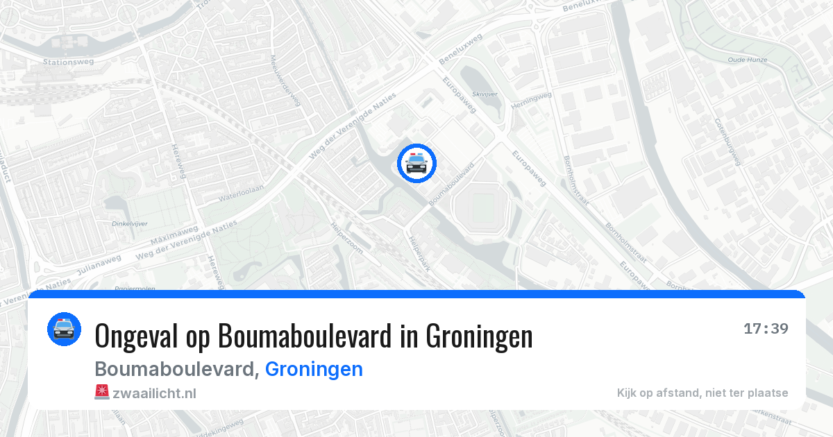 Ongeval op Boumaboulevard in Groningen — 25 jan 2026