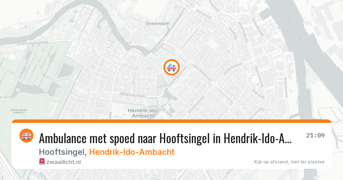Ambulance met spoed naar Hooftsingel in Hendrik-Ido-Ambacht — 28 apr 2026