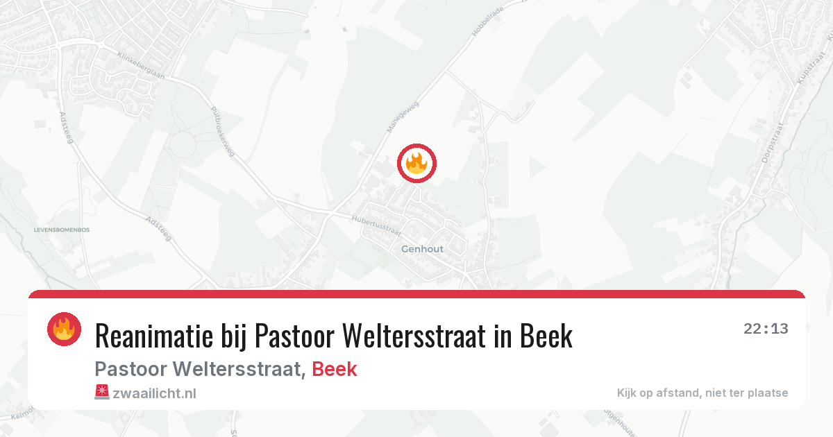 Reanimatie bij Pastoor Weltersstraat in Beek — 6 jul 2026