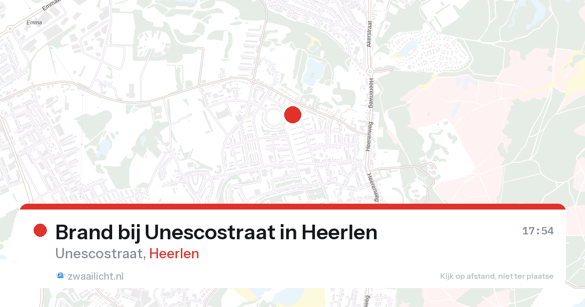 Brand bij Unescostraat in Heerlen — 26 aug 2026