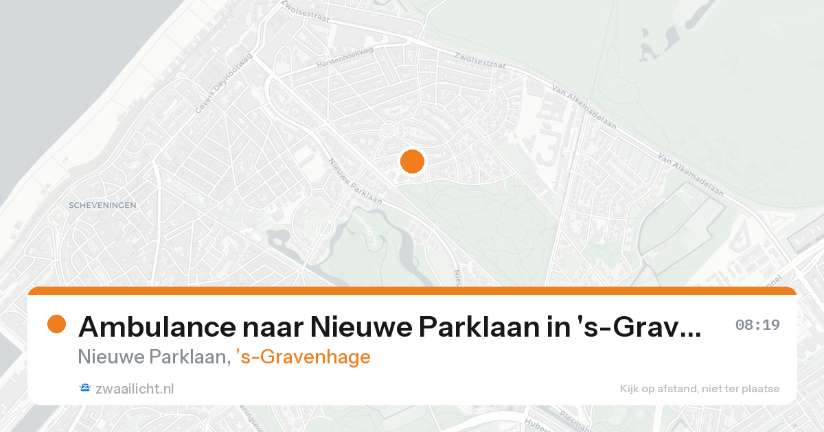 Ambulance naar Nieuwe Parklaan in 's-Gravenhage — 15 aug 2026