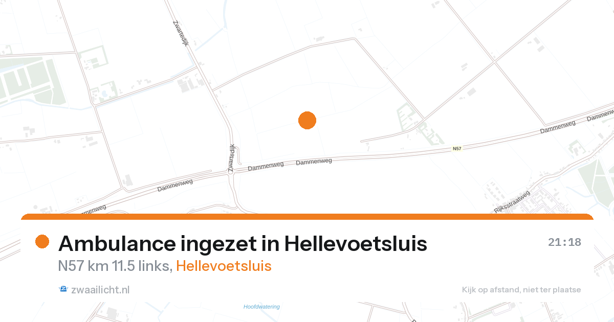 Ambulance ingezet in Hellevoetsluis — 25 aug 2026