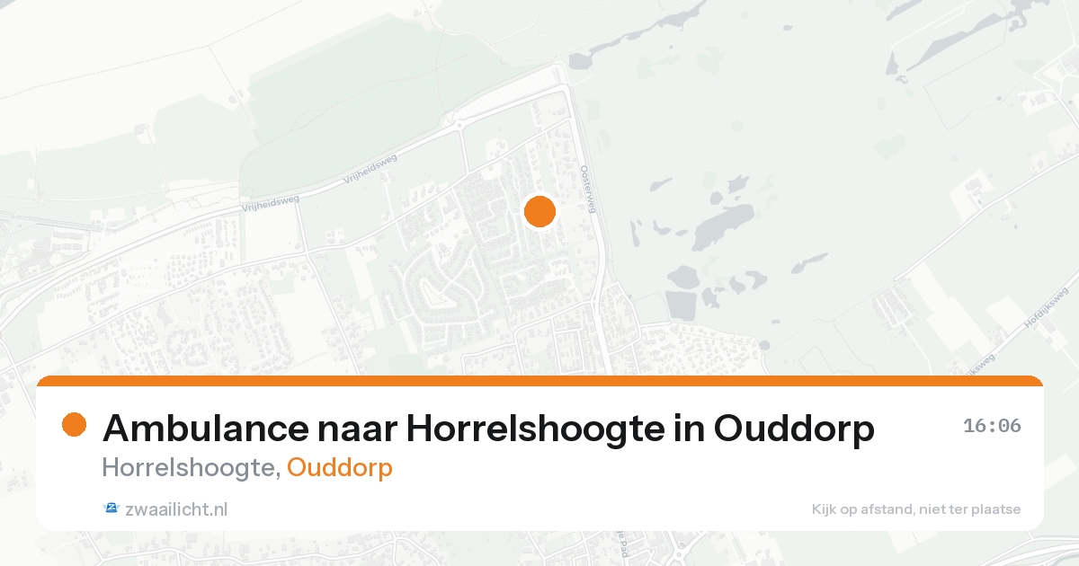 Ambulance naar Horrelshoogte in Ouddorp — 16 aug 2026
