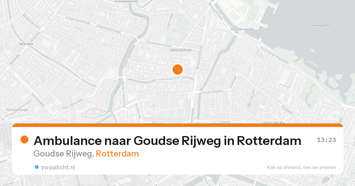 Ambulance naar Goudse Rijweg in Rotterdam — 15 aug 2026