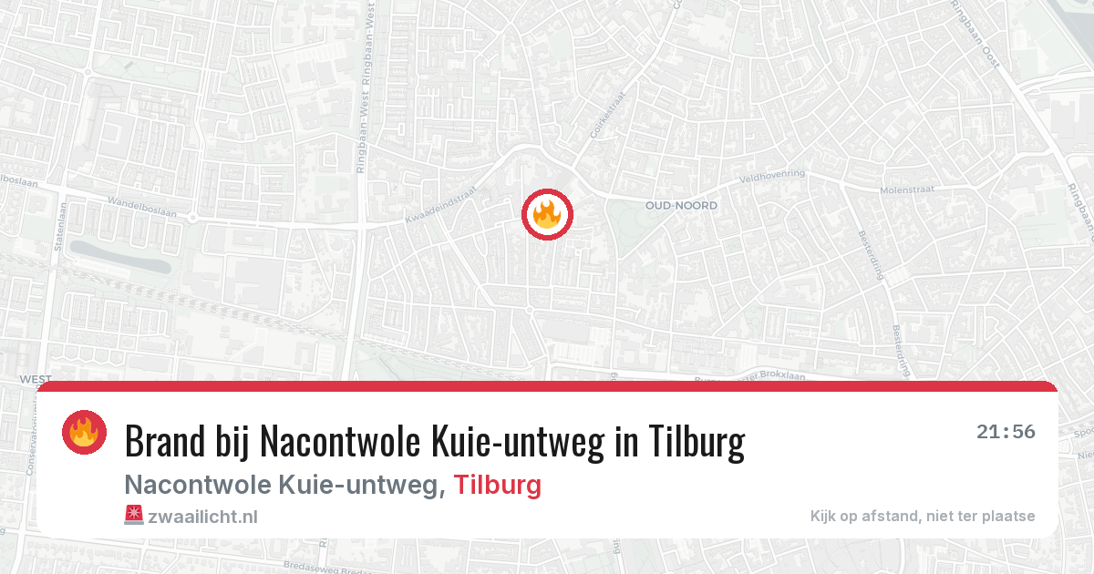 Brand bij Nacontwole Kuie-untweg in Tilburg — 30 apr 2026