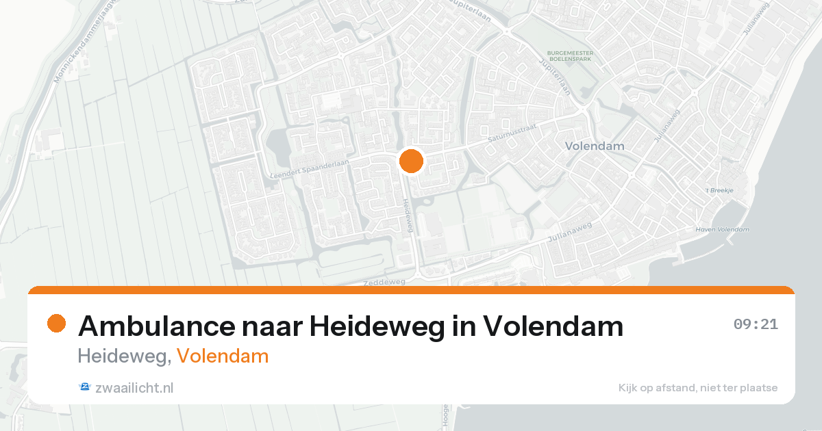Ambulance naar Heideweg in Volendam — 16 aug 2026