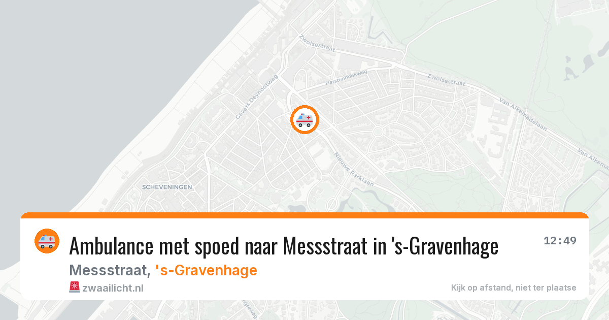 Ambulance met spoed naar Messstraat in 's-Gravenhage — 1 aug 2026