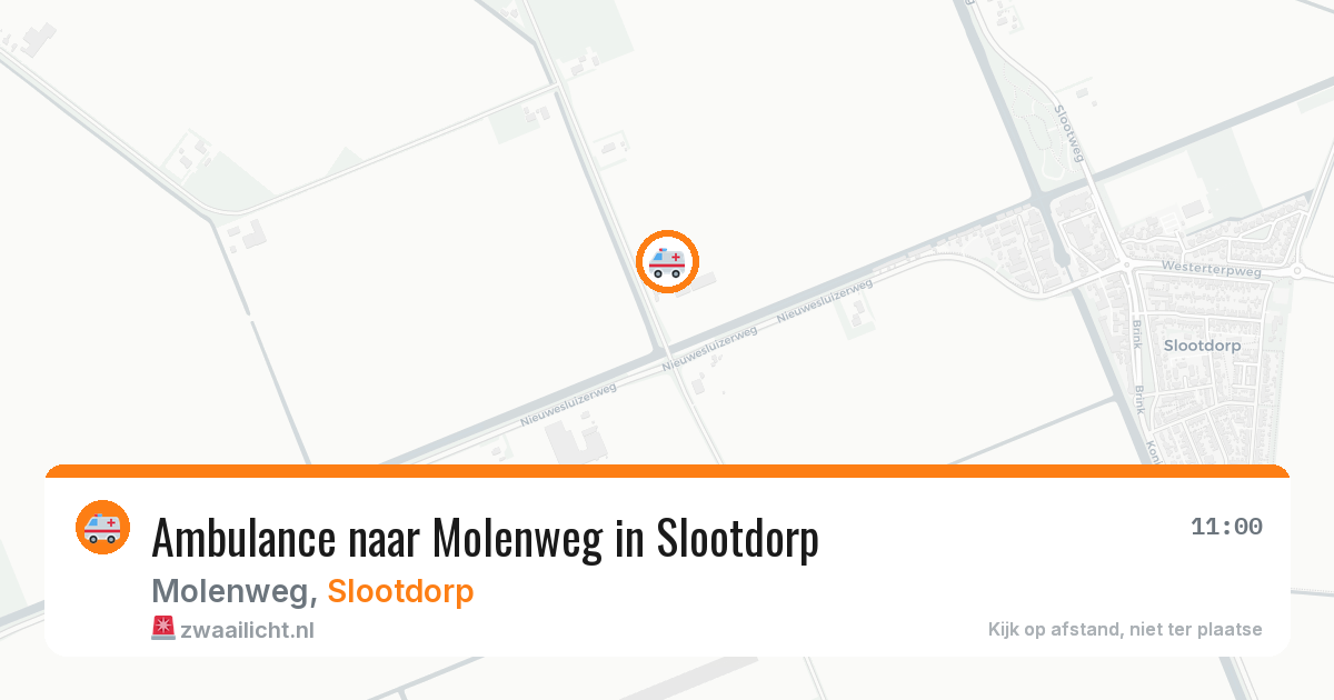 Ambulance naar Molenweg in Slootdorp — 22 mei 2026