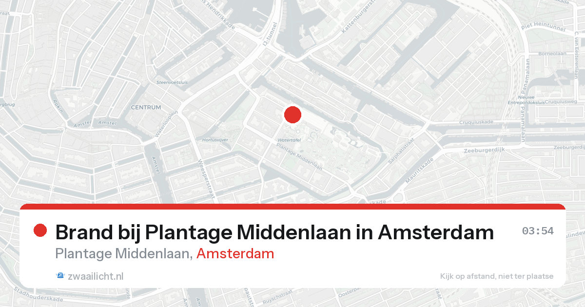 Brand bij Plantage Middenlaan in Amsterdam — 24 aug 2026