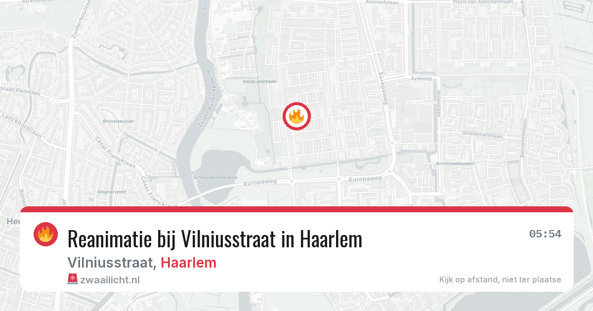 Reanimatie bij Vilniusstraat in Haarlem — 1 aug 2026