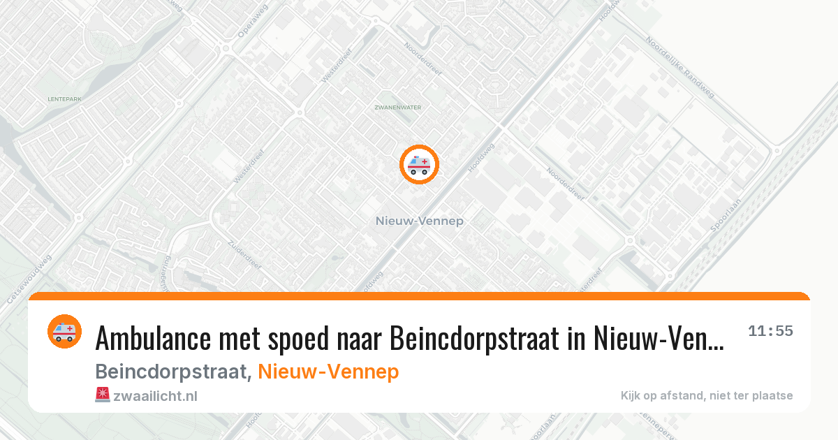 Ambulance met spoed naar Beincdorpstraat in Nieuw-Vennep — 8 apr 2026