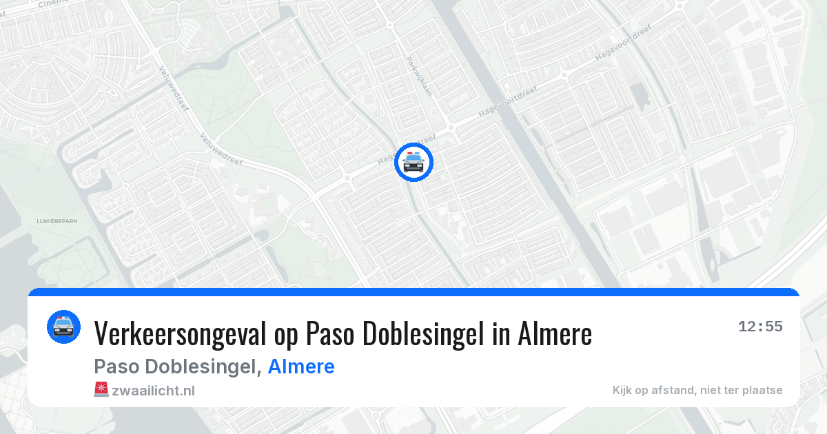 Verkeersongeval op Paso Doblesingel in Almere — 4 apr 2026
