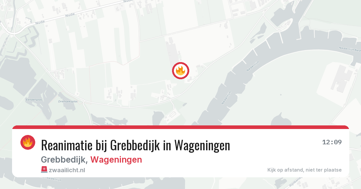 Reanimatie bij Grebbedijk in Wageningen — 19 apr 2026