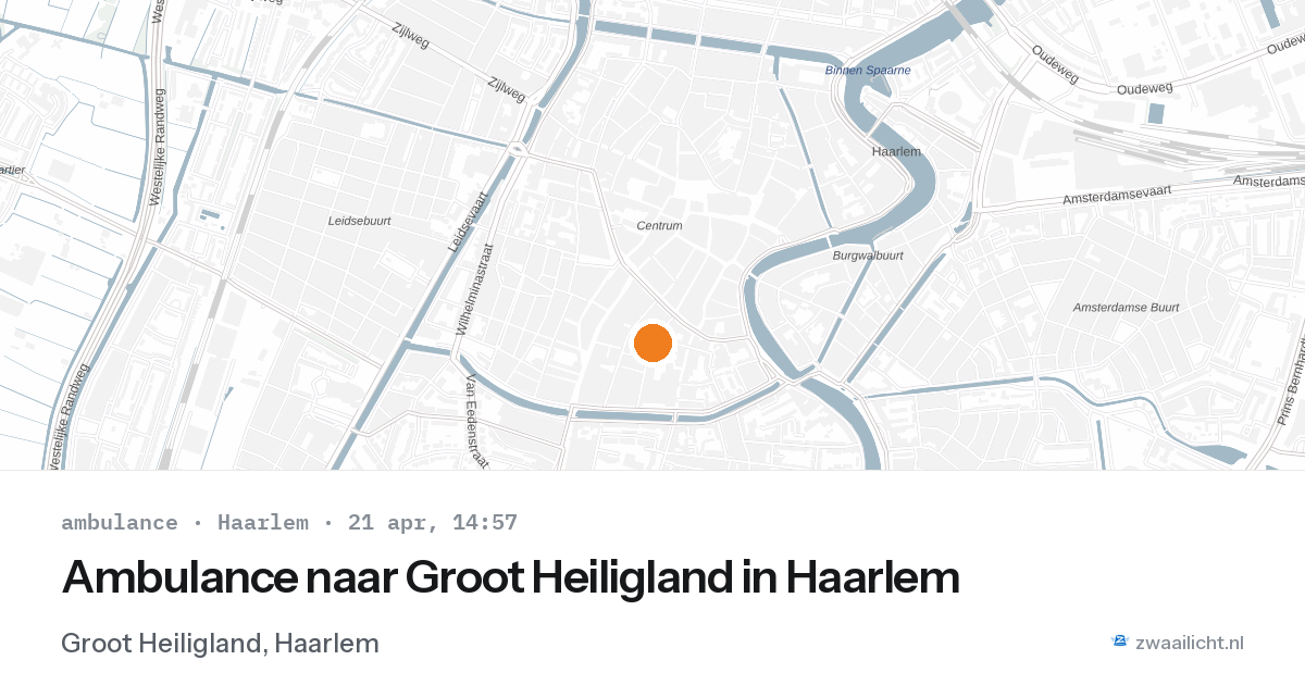 Ambulance naar Groot Heiligland in Haarlem — 21 apr 2026