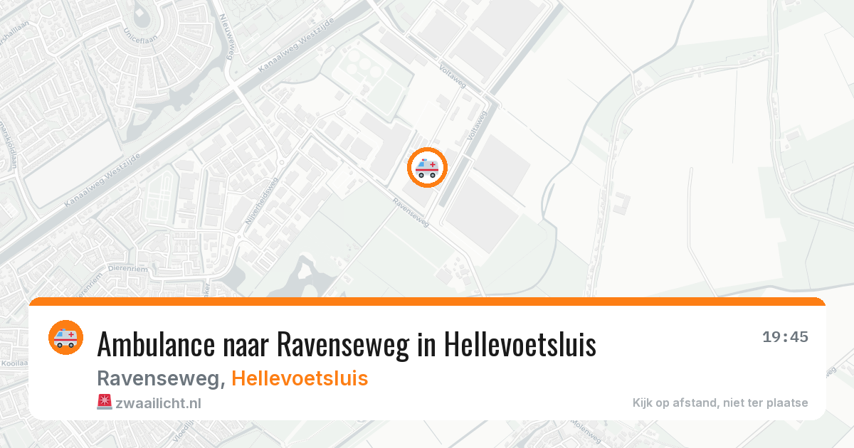 Ambulance naar Ravenseweg in Hellevoetsluis — 12 jul 2026