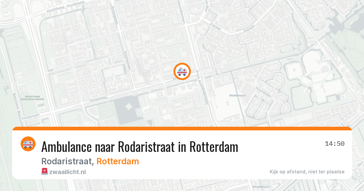 Ambulance naar Rodaristraat in Rotterdam — 20 mrt 2026