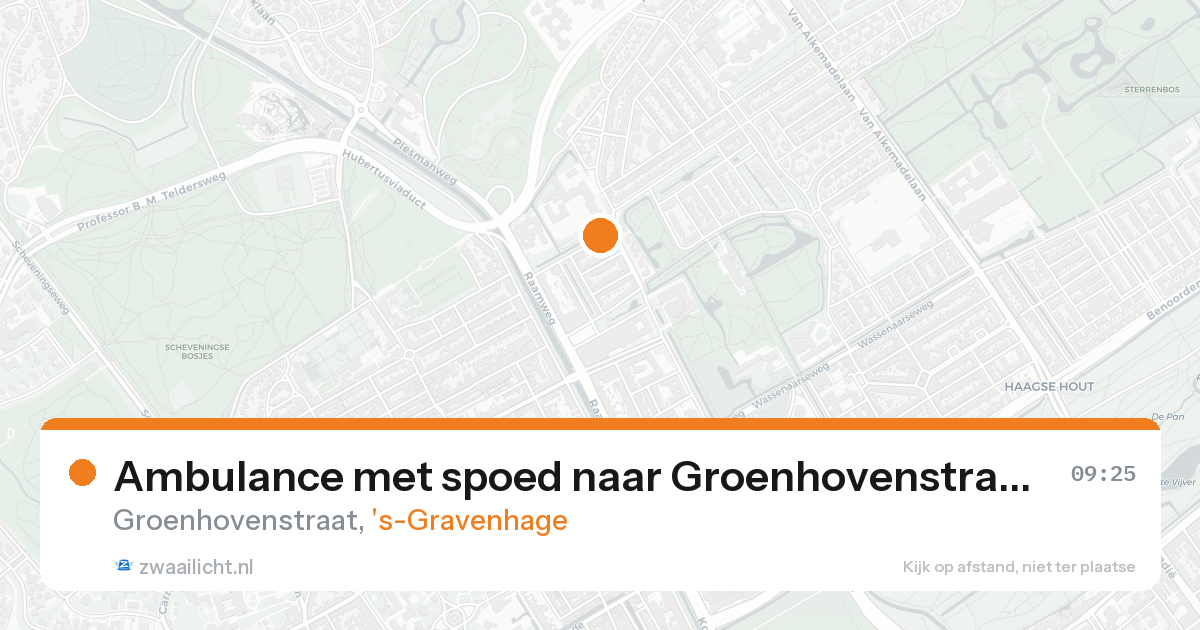 Ambulance met spoed naar Groenhovenstraat in 's-Gravenhage — 16 aug 2026