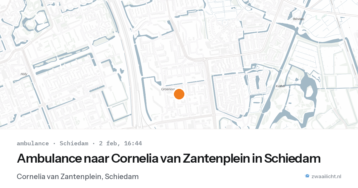 Ambulance naar Cornelia van Zantenplein in Schiedam — 2 feb 2026